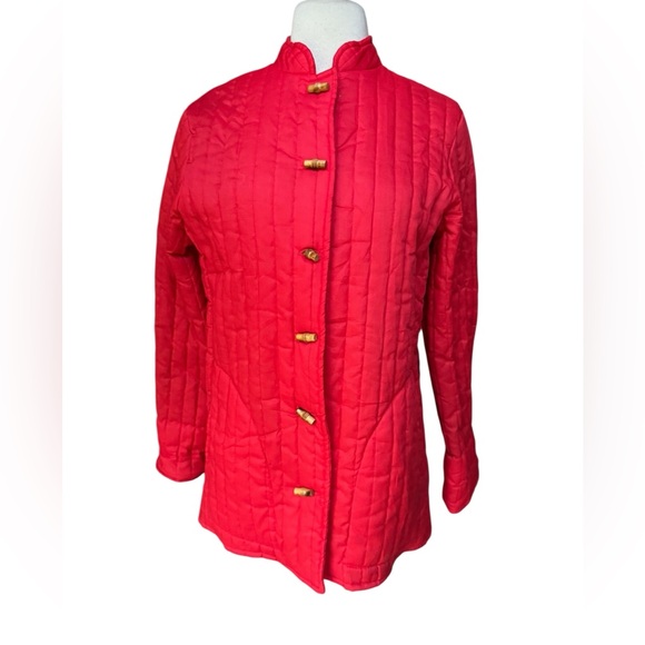 Vintage Jackets & Blazers - Deadstock 1970s Mandarin Jacket w/Wood Button Closure